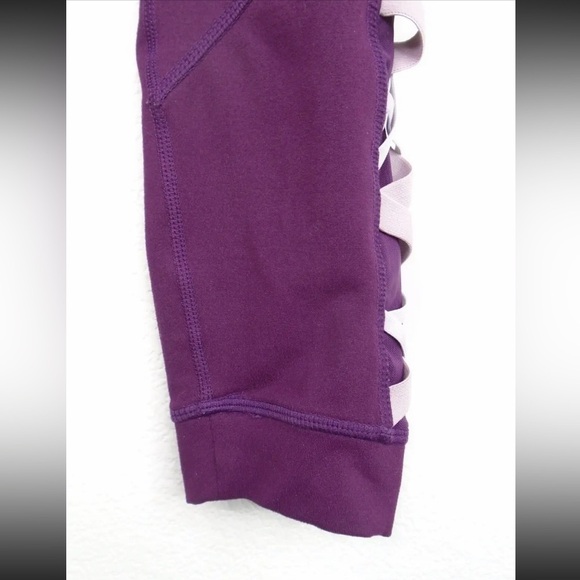 Fabletics Dynamic High-Waisted Lattice 7/8 Yoga Legging Extra Small XS Purple - Picture 7 of 16